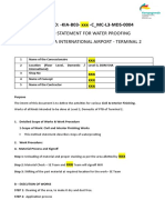 Method Statement For Water Proofing Kempegowda International Airport - Terminal 2