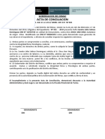 Acta de Conciliacion: Gobernacion Del Rimac