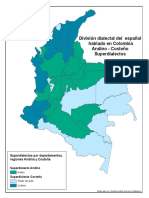 División Dialectal Del Español Hablado en Colombia Andino - Costeño Superdialectos