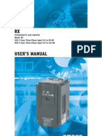 OMRON RX Series Inverter User's Manual