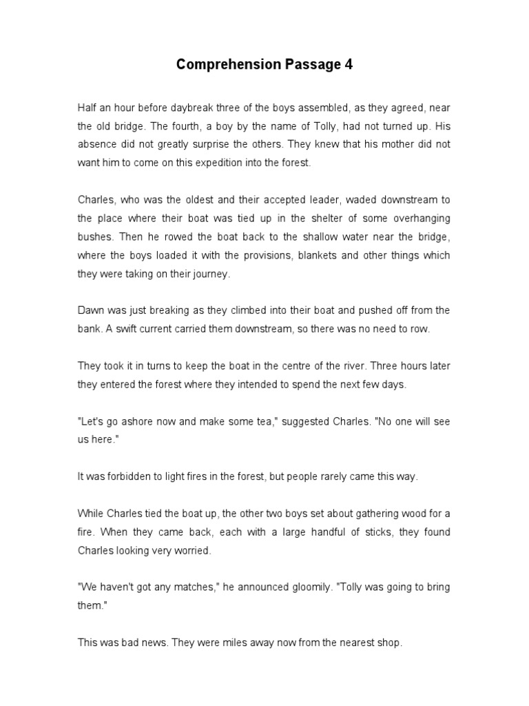 Expedition Comprehension Passage 4 | PDF