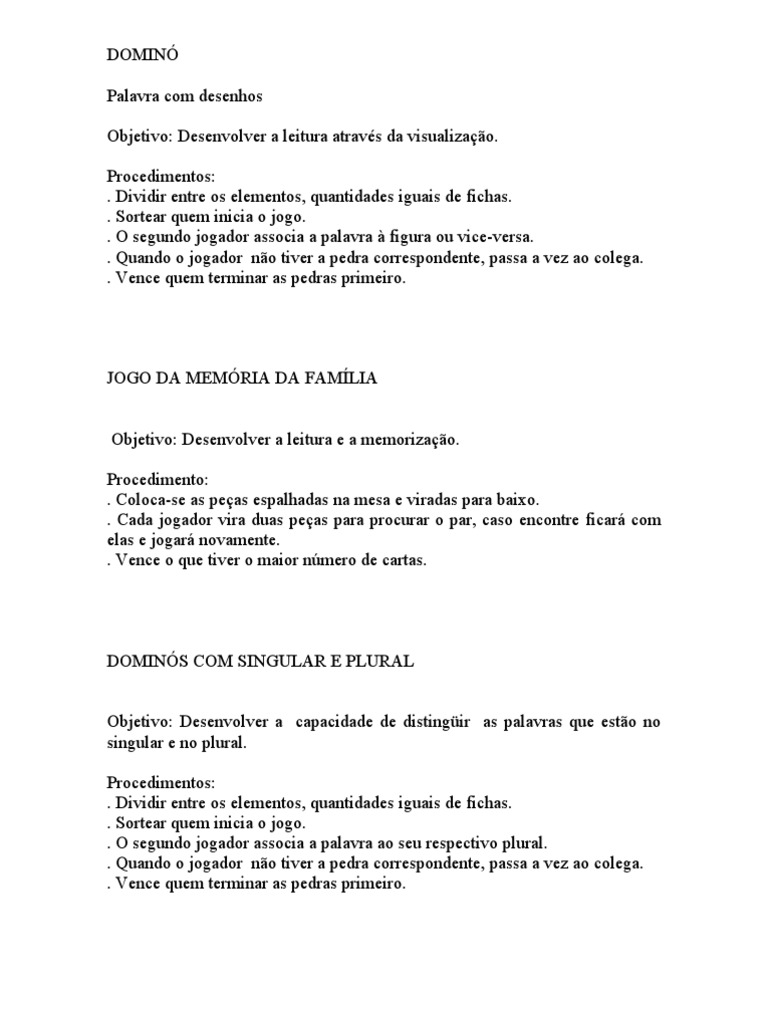 DOMINÓ, PDF, Plural