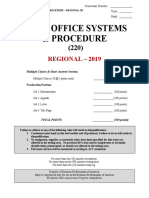 220-Basic Office Systems and Procedures - R - 2019
