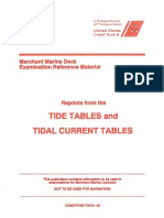 Tide Tables and Tidal Current Tables: Merchant Marine Deck Examination Reference Material