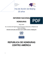 Informe Nacional de Honduras para la Plataforma de Beiging