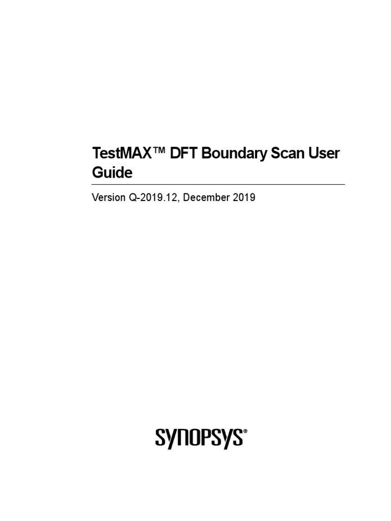 TestMAX DFT Boundary Scan User Guide PDF Computer Engineering