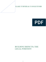 Building Defects - Legal Position