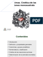 Los Enzimas. Cinética de Las Reacciones Monosustrato