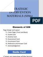 Strategic Intervention Materials (Sims)