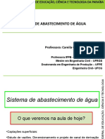 Sistema de Abastecimento de Água: Professora: Camila Campos Gómez Famá