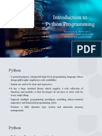 Introduction To Python Programming: Readable, Dynamic, Pleasant, Flexible and Powerful Language