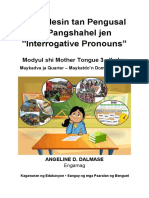 Pengidesin Tan Pengusal Ni Pangshahel Jen "Interrogative Pronouns"