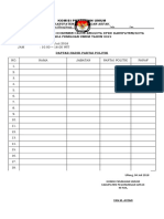 Daftar Hadir Pendaftaran Calon DPRD Kabkota
