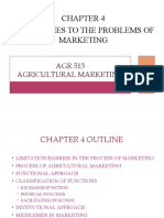 AGR 513 Chapter 4 Approaches to Agricultural Marketing Problems