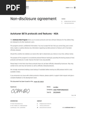Autotuner BETA NDA