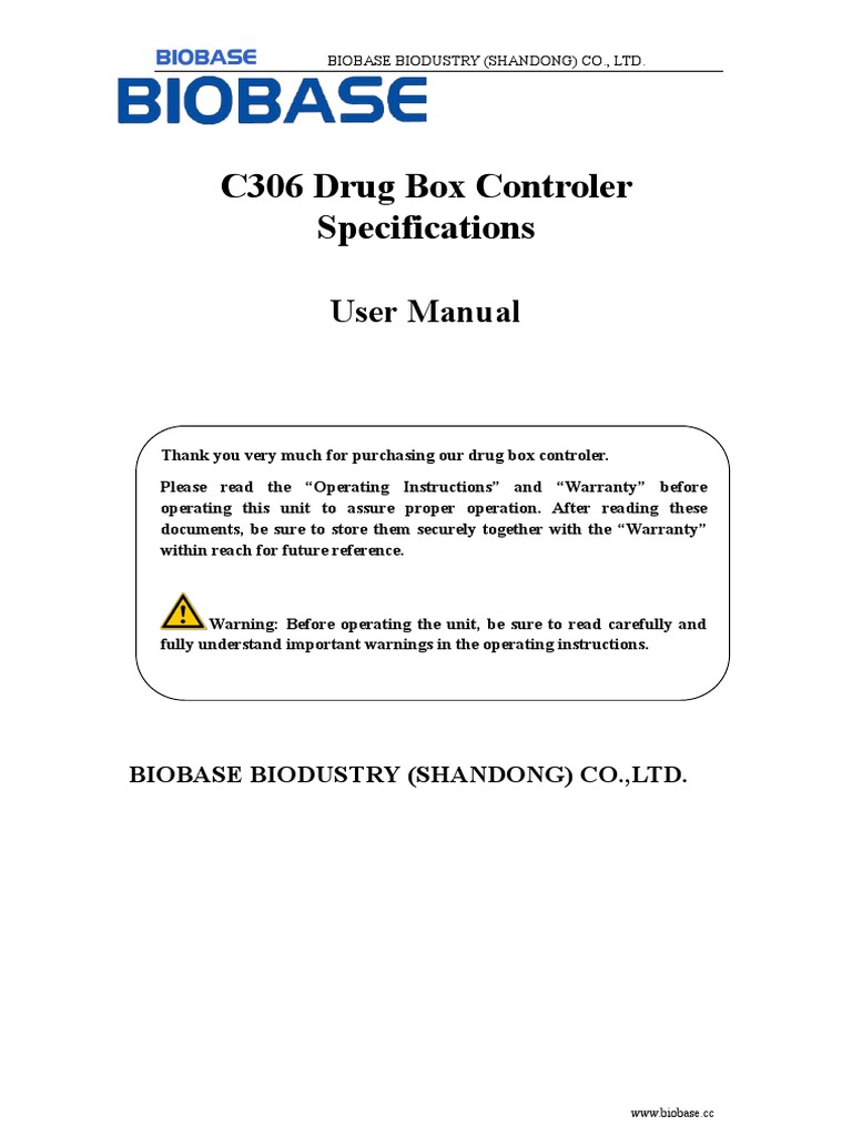 C306 Drug Box Controller Manual | PDF | Electromagnetic Compatibility ...