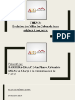 Thème: Évolution Des Villes Du Gabon de Leurs Origines À Nos Jours