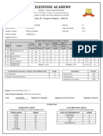 Milestone Academy: Class IX - Progress Report - 2020-21