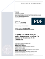 L'accès À La Santé Dans Un Cadre de Pauvreté Extrême: Le Cas de La Colombie Et Du Venezuela