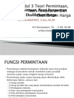 Modul 3 Teori Permintaan, Teori Penawaran Dan Ekuilibrium Harga