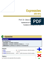 Expressões: Prof. Dr. Silvio Do Lago Pereira