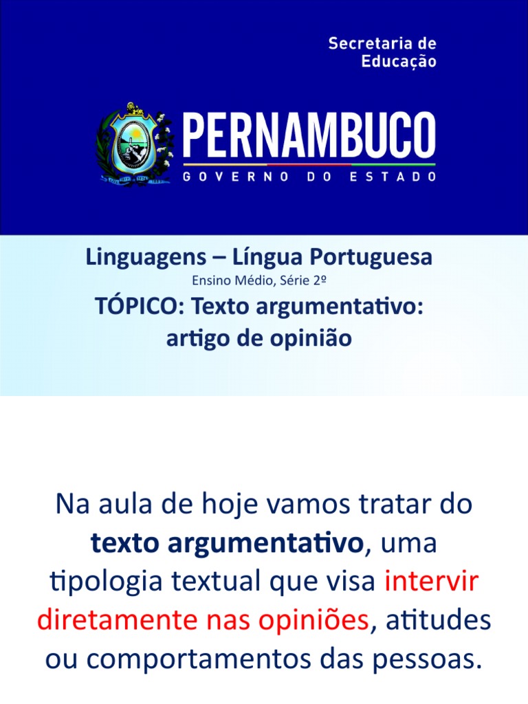 Texto Argumentativo Artigo de Opinião | PDF | Argumento | Evidência