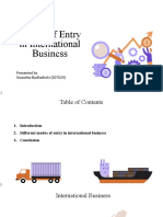 Modes of Entry in International Business