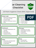 20 Point Hygiene Check (RAC Approved) : Car Cleaning Checklist