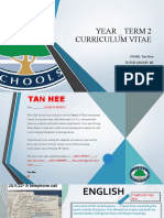 Year - Term 2 Curriculum Vitae: NAME: Tan Hee Tutor Group: 8E