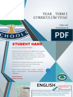 Year - Term 2 Curriculum Vitae: NAME: Aadit Tutor Group: 8E