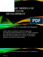 Dynamic Models of Curriculum Development