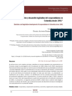 Evolución y Desarrollo Legislativo Del Cooperativismo en Colombia Desde 1991