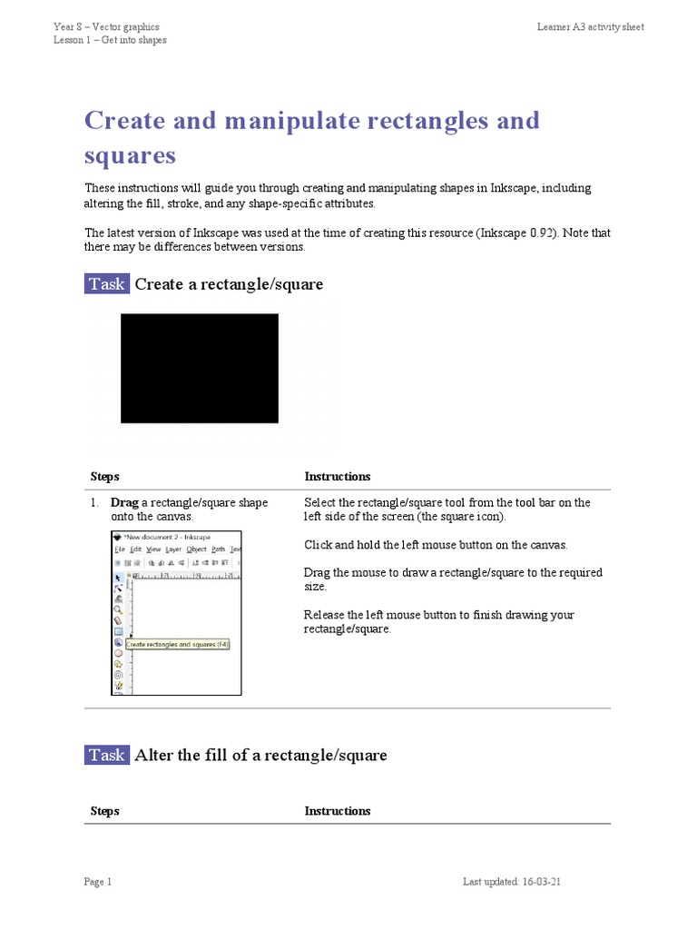 A3 Worksheet Create and Manipulate Rectangle JF and Aadit PDF