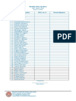 Monthly Clean Up Drive Sign Up Sheet