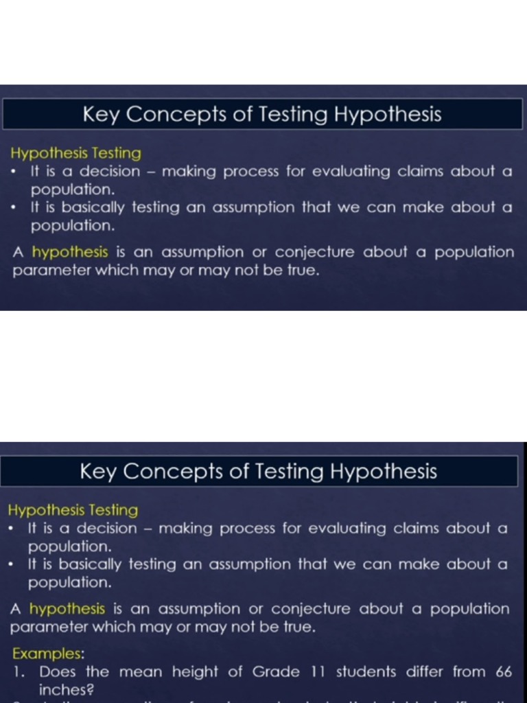 Hypothesis testing pdf