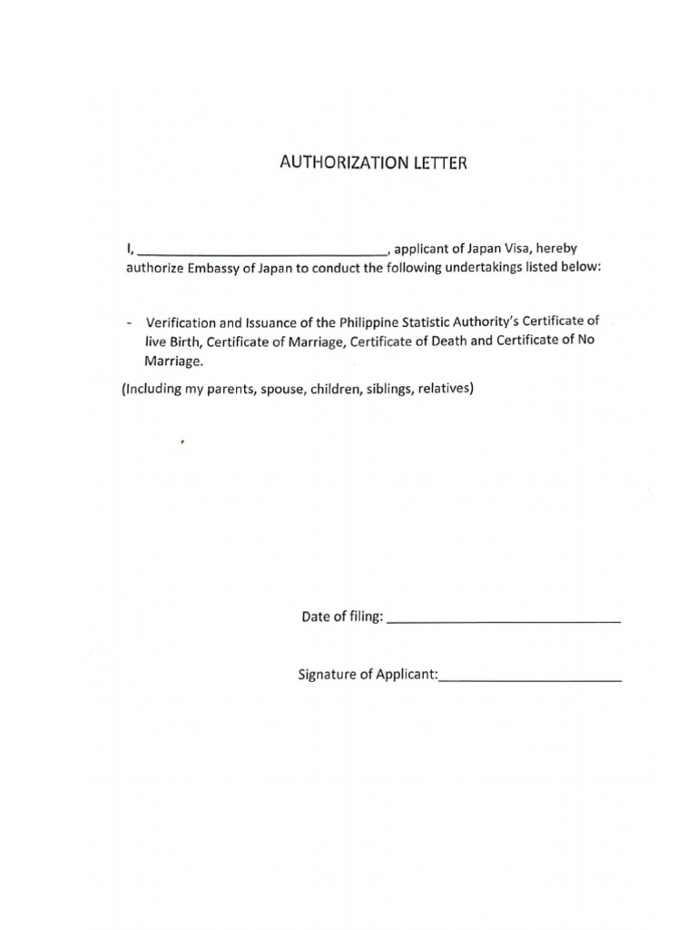 PSA Authorization Form PDF