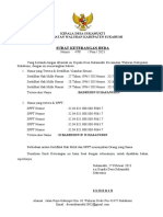 Surat Keterangan Beda: Kepala Desa Sukamukti Kecamatan Waluran Kabupaten Sukabumi