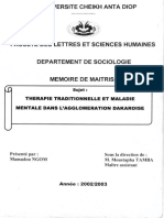 Universite Cheikh Anta Diop: Therapie Traditionnelle Et Maladie Mentale Dans L'Agglomeration Dakaroise