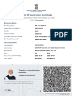 Covidshield Vaccine Certificate