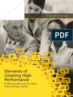 Elements of Creating High Performance: Building Pathways To Value and Business Results