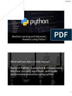 Slides - Machine Learning and Advanced Analytics Using Python