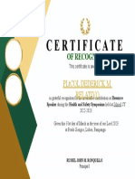Certificate For Speakers