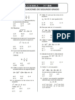 Ficha Ecuaciones de Segundo Grado