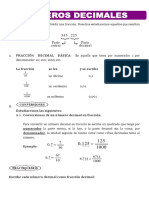 Conversiones fracciones decimales números