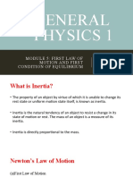 Module 5 - 2 First Law of Motion and Equilibrium