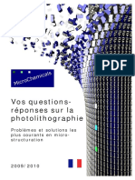 Vos Questions-Réponses Sur La Photolithographie: Problèmes Et Solutions Les Plus Courants en Micro - Structuration