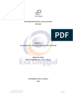 Metode Penelitian 2 (Kualitatif) (PSI 309) : Universitas Esa Unggul