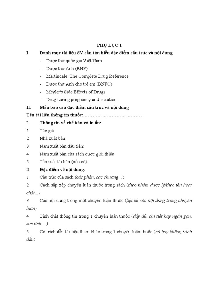 PHU LUC 1 - Tim Hieu Dac Diem Cau Truc, Noi Dung Ebook | PDF