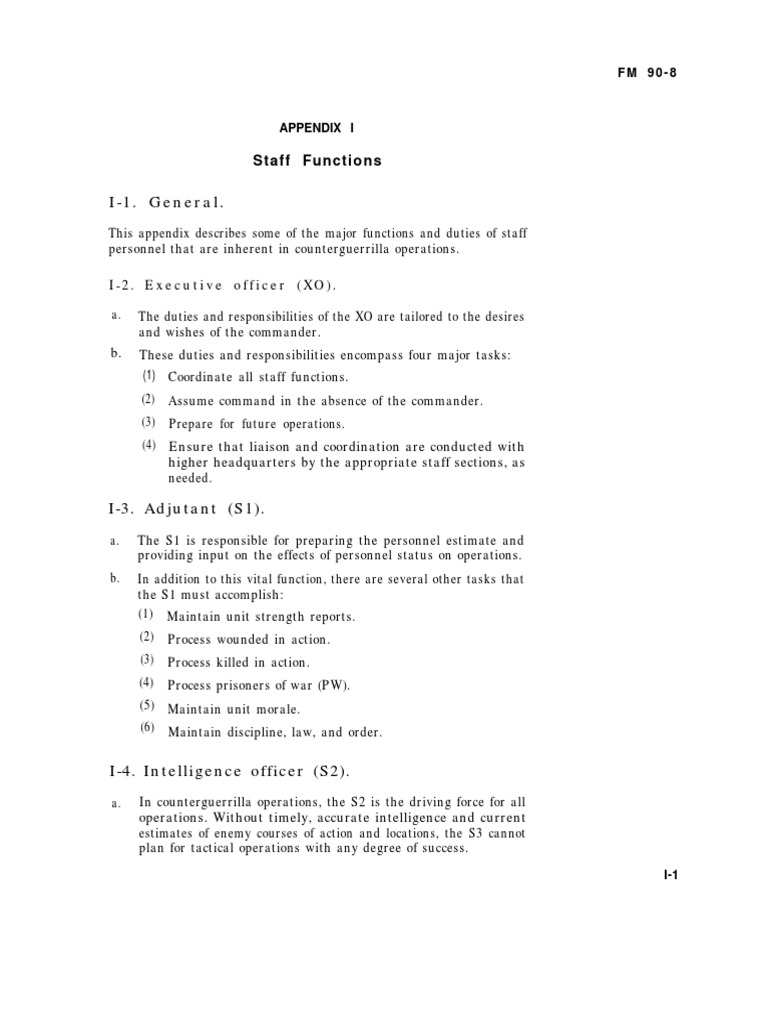 Counterguerrilla Staff Functions Overview | PDF | Military Intelligence ...