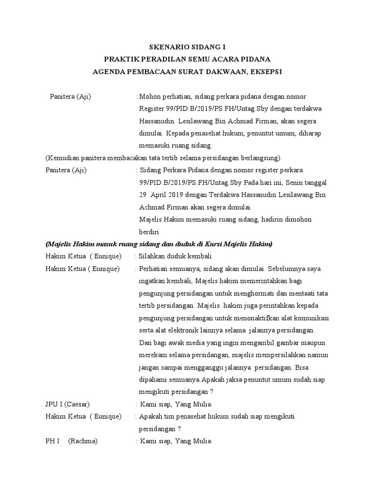 Naskah Peradilan Semu | PDF